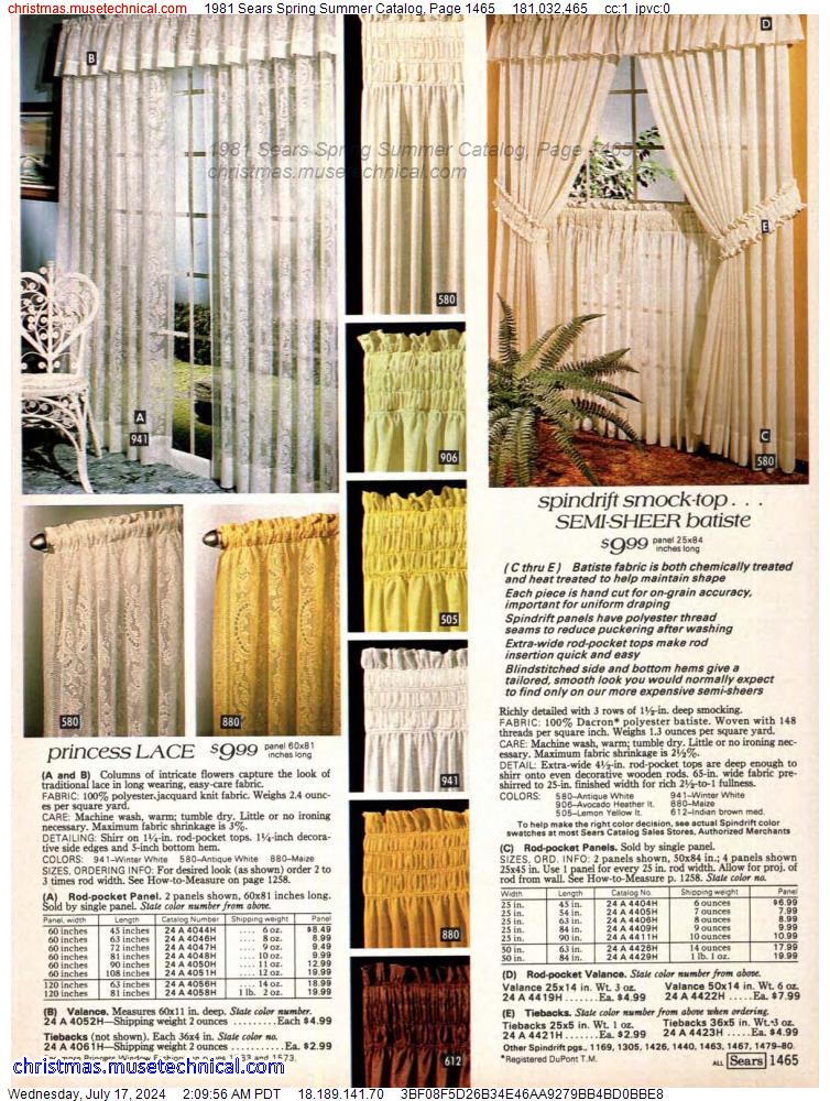 1981 Sears Spring Summer Catalog, Page 1465