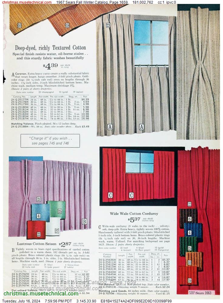 1967 Sears Fall Winter Catalog, Page 1659