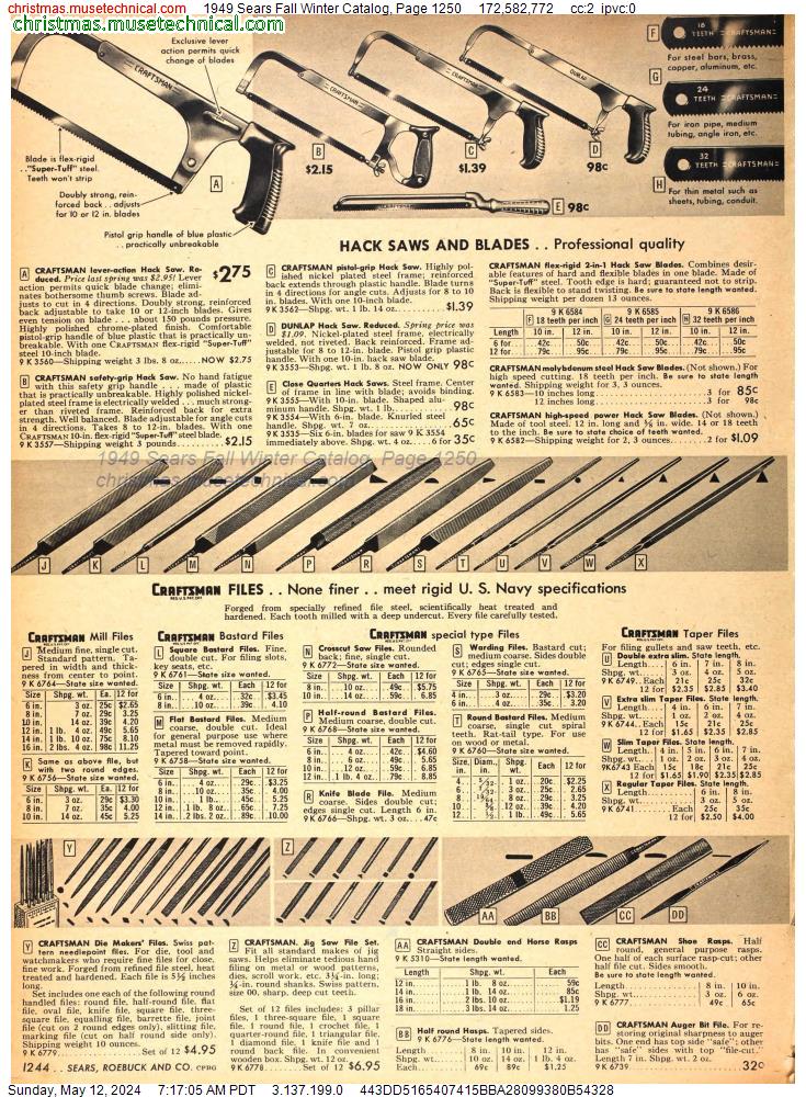 1949 Sears Fall Winter Catalog, Page 1250