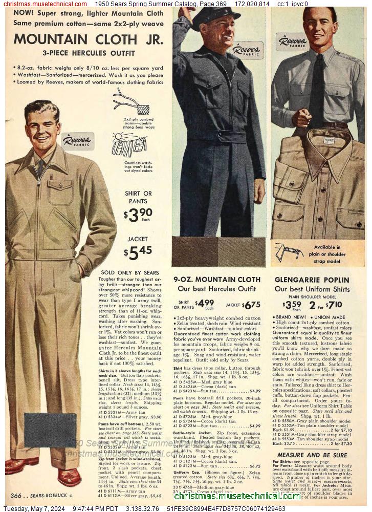 1950 Sears Spring Summer Catalog, Page 369