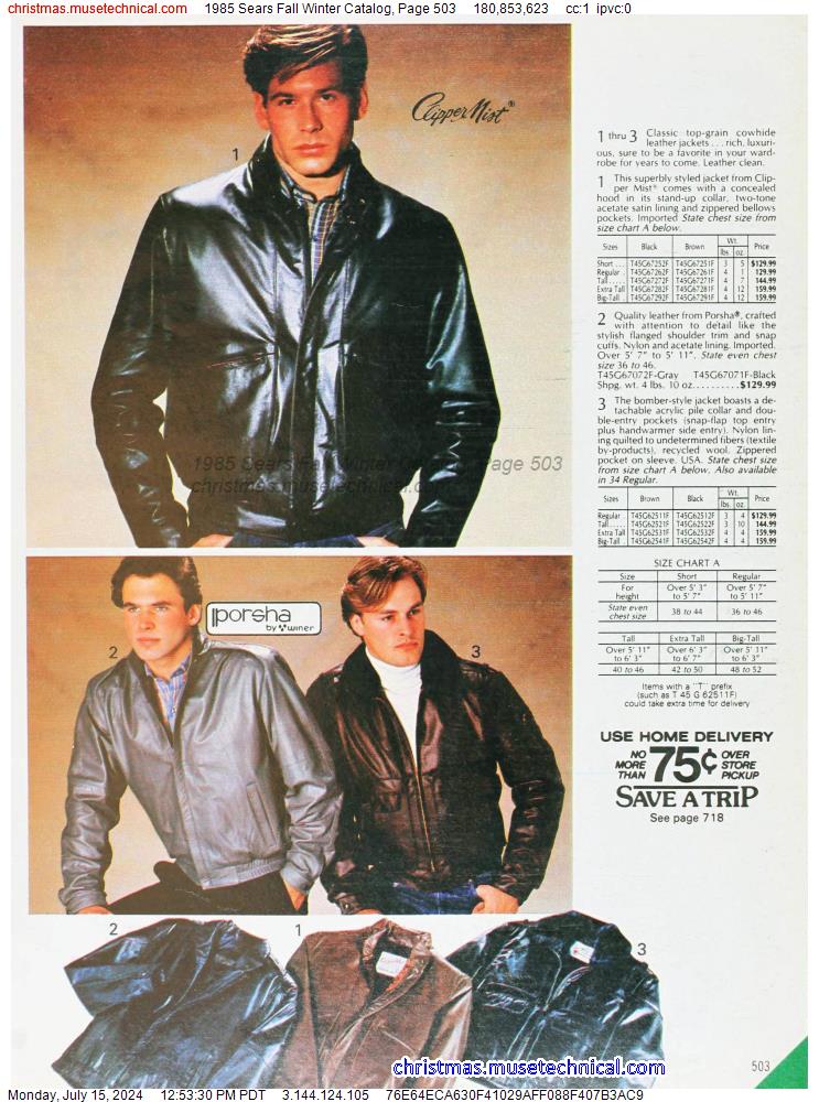 1985 Sears Fall Winter Catalog, Page 503