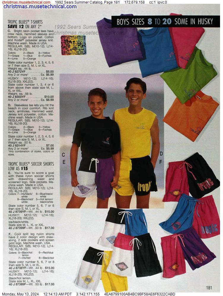 1992 Sears Summer Catalog, Page 181