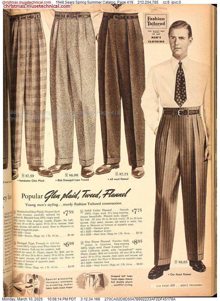 1948 Sears Spring Summer Catalog, Page 419