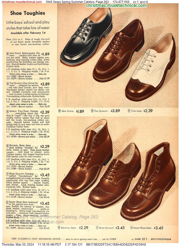 1945 Sears Spring Summer Catalog, Page 263