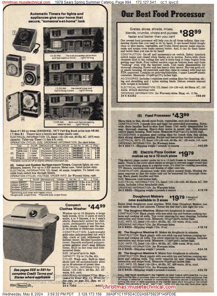 1978 Sears Spring Summer Catalog, Page 994