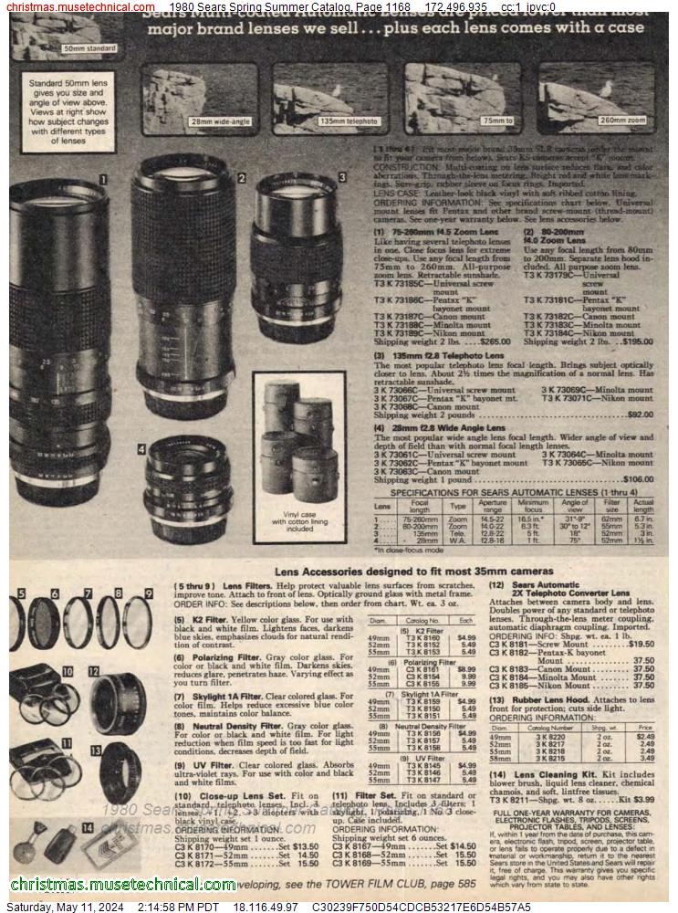 1980 Sears Spring Summer Catalog, Page 1168