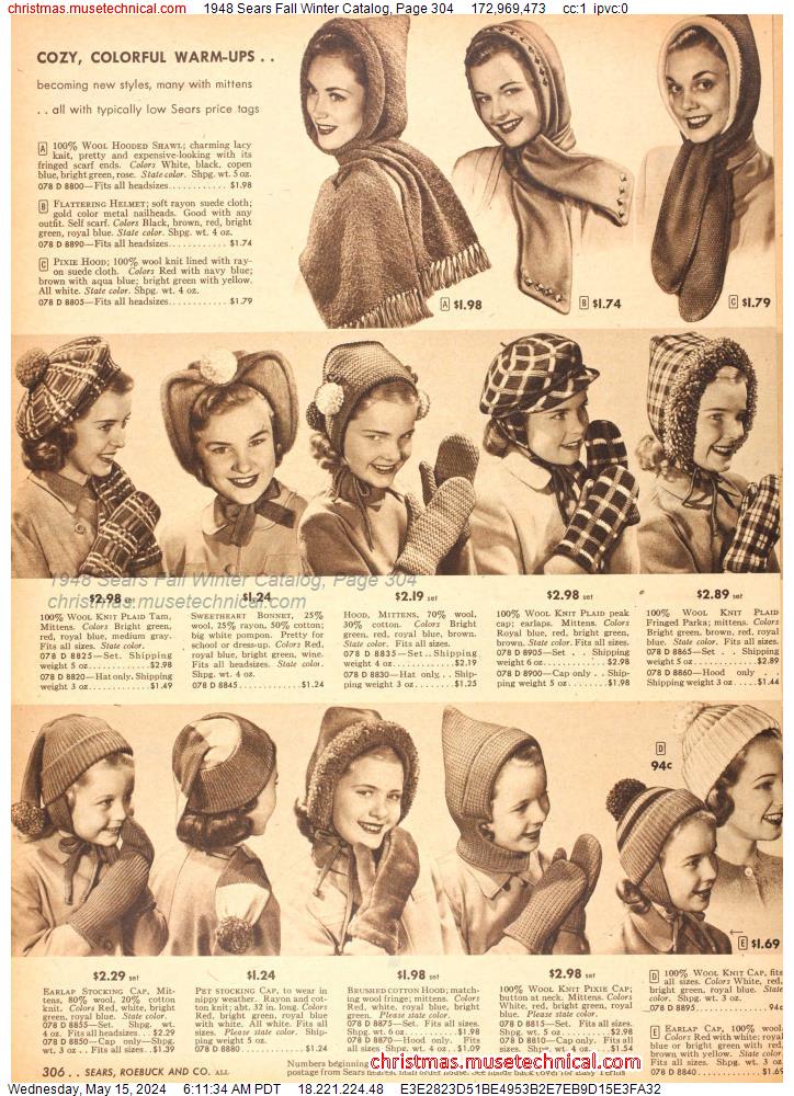 1948 Sears Fall Winter Catalog, Page 304