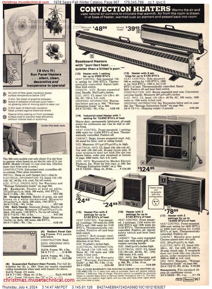 1978 Sears Fall Winter Catalog, Page 967