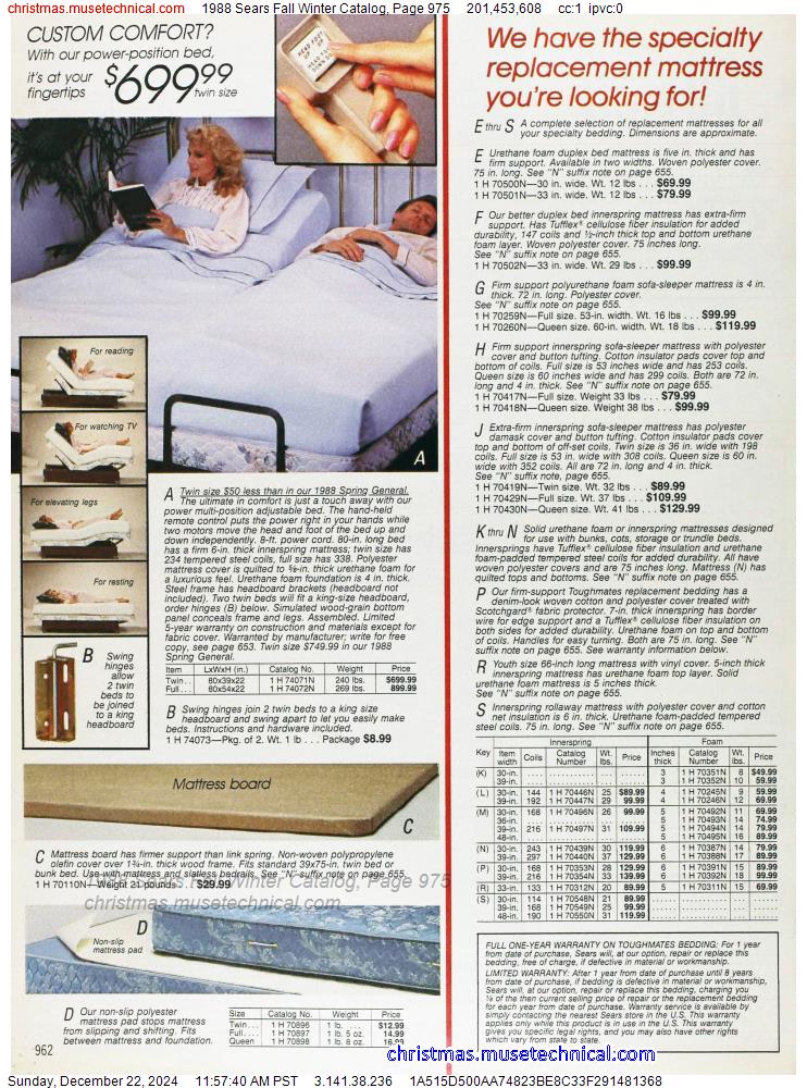 1988 Sears Fall Winter Catalog, Page 975