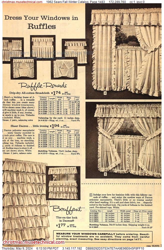 1962 Sears Fall Winter Catalog, Page 1483