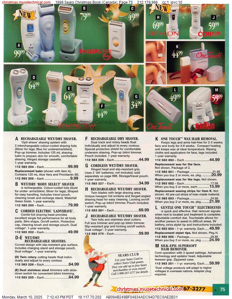 1998 Sears Christmas Book (Canada), Page 75