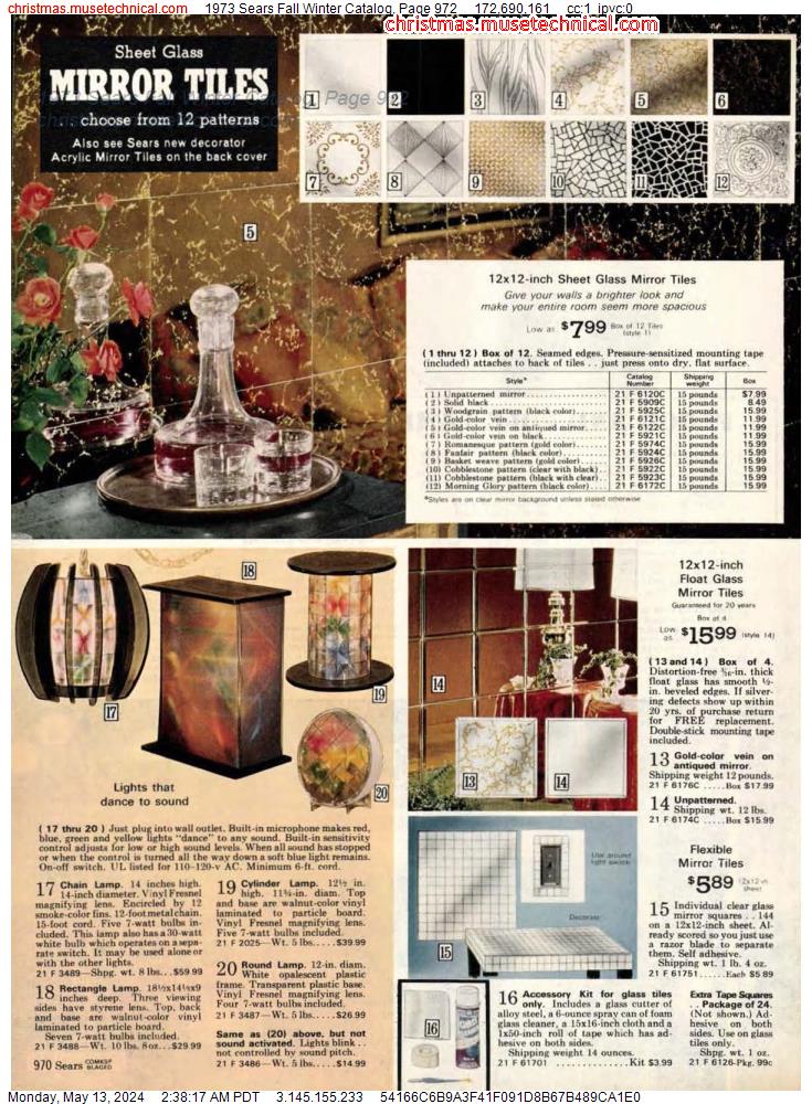 1973 Sears Fall Winter Catalog, Page 972