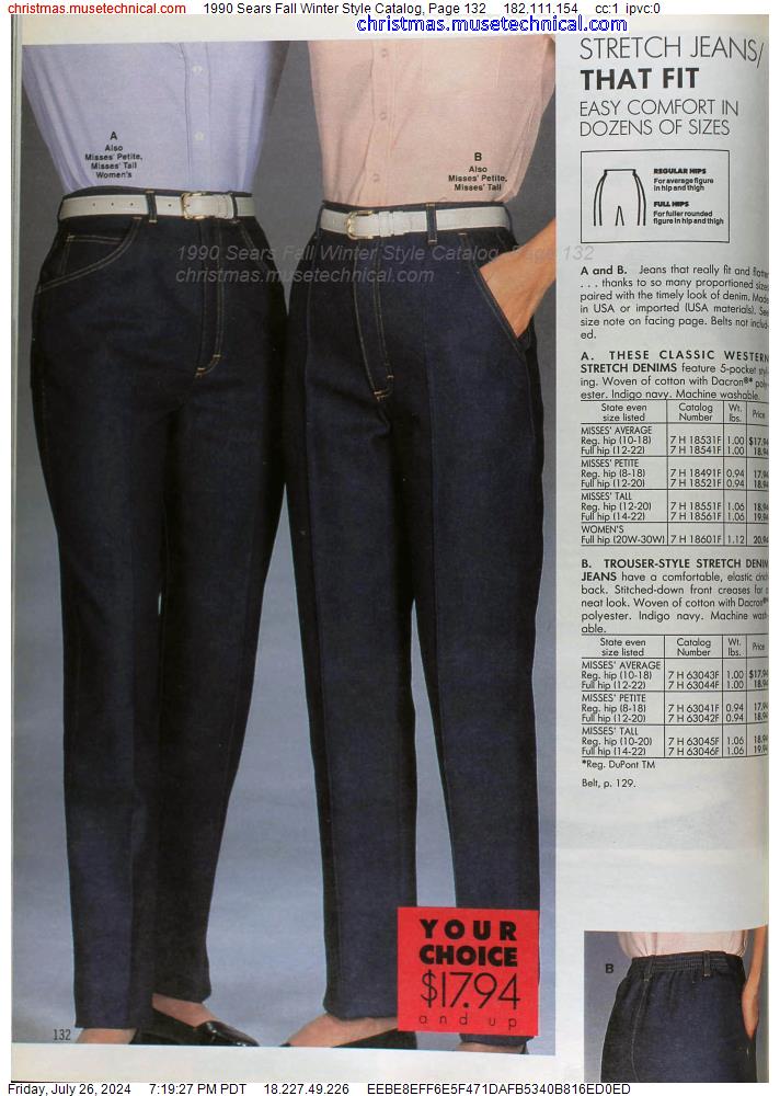 1990 Sears Fall Winter Style Catalog, Page 132