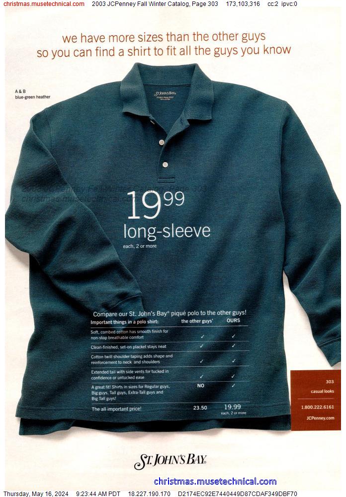 2003 JCPenney Fall Winter Catalog, Page 303