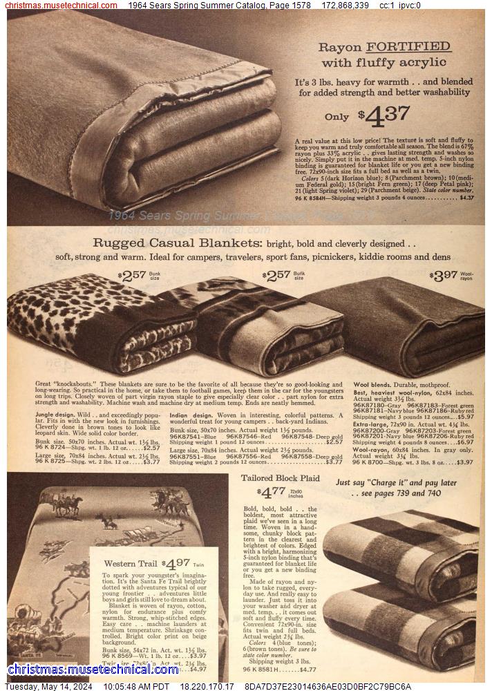 1964 Sears Spring Summer Catalog, Page 1578
