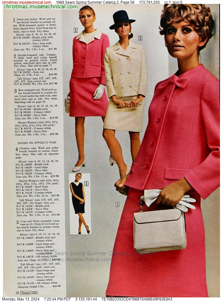 1968 Sears Spring Summer Catalog 2, Page 58