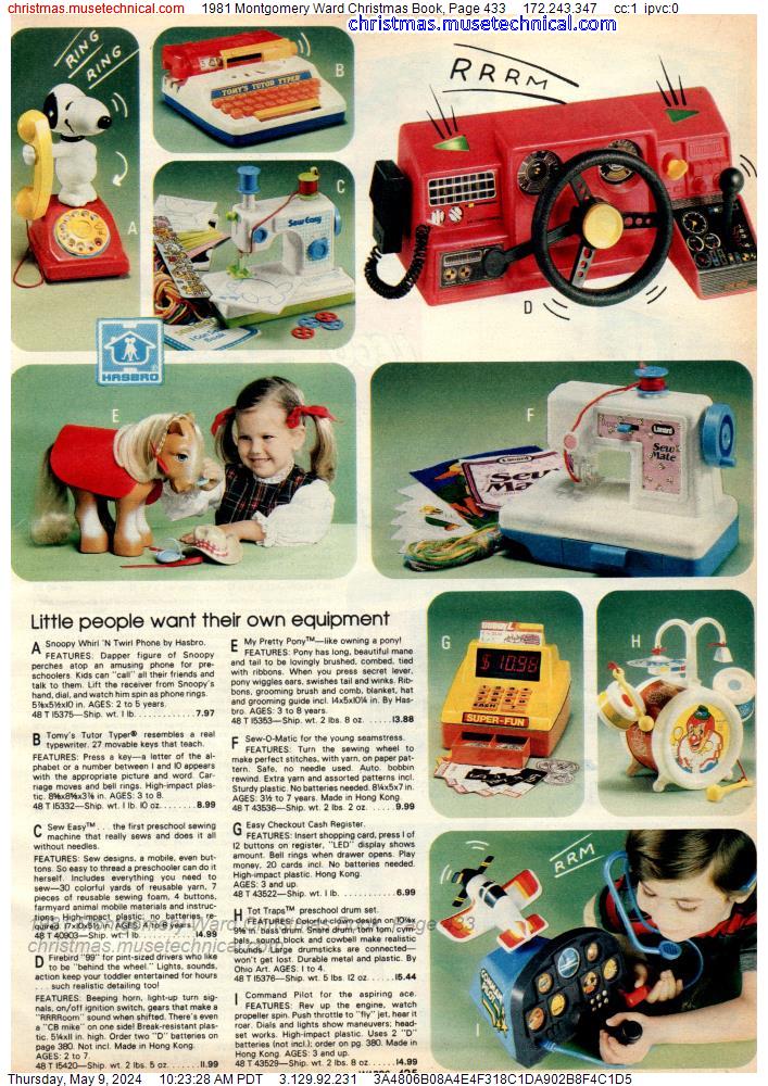 1981 Montgomery Ward Christmas Book, Page 433