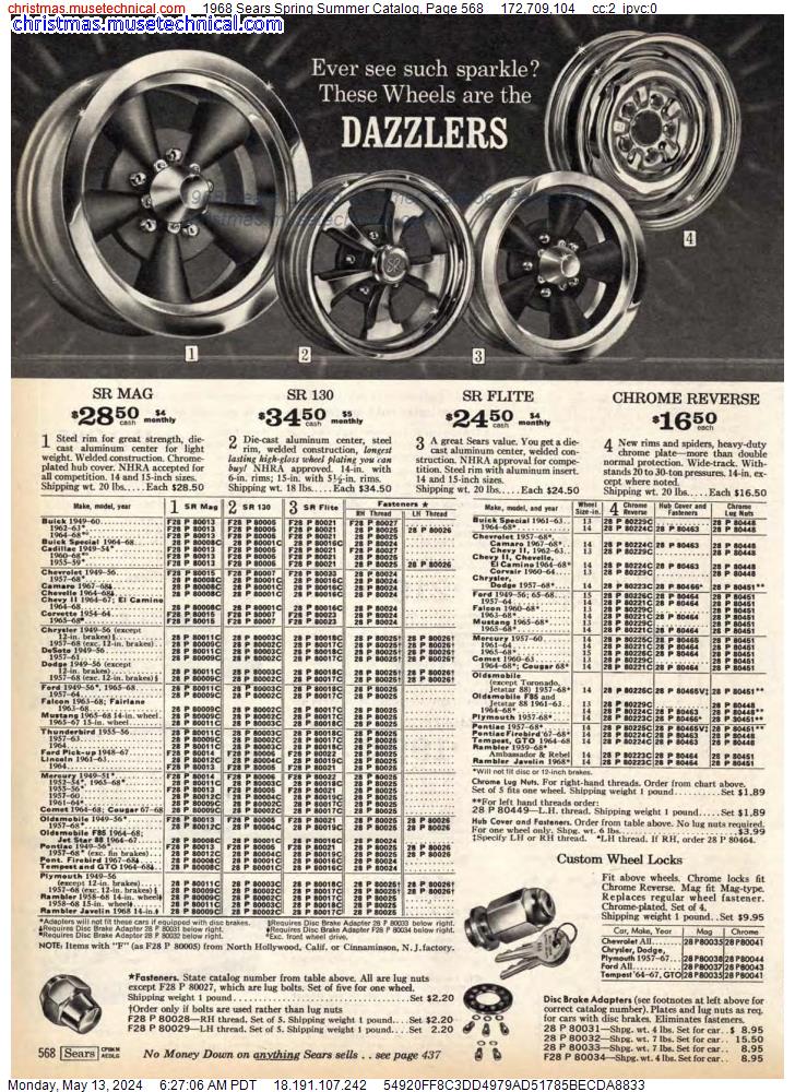 1968 Sears Spring Summer Catalog, Page 568