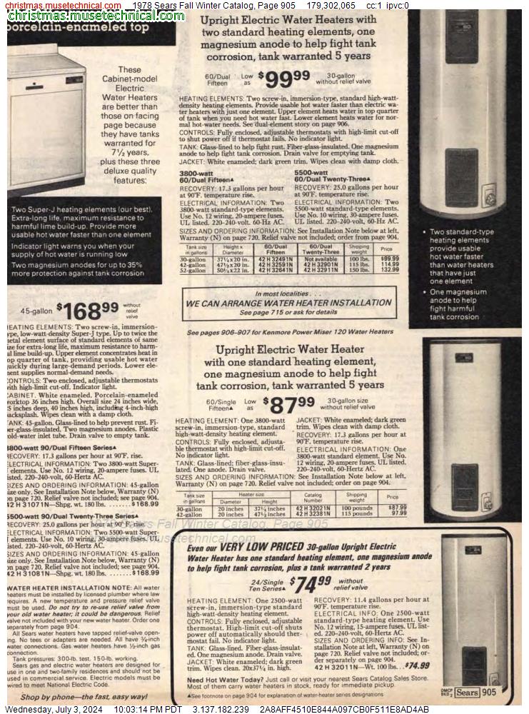 1978 Sears Fall Winter Catalog, Page 905