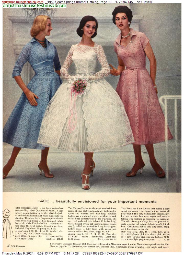 1958 Sears Spring Summer Catalog, Page 30