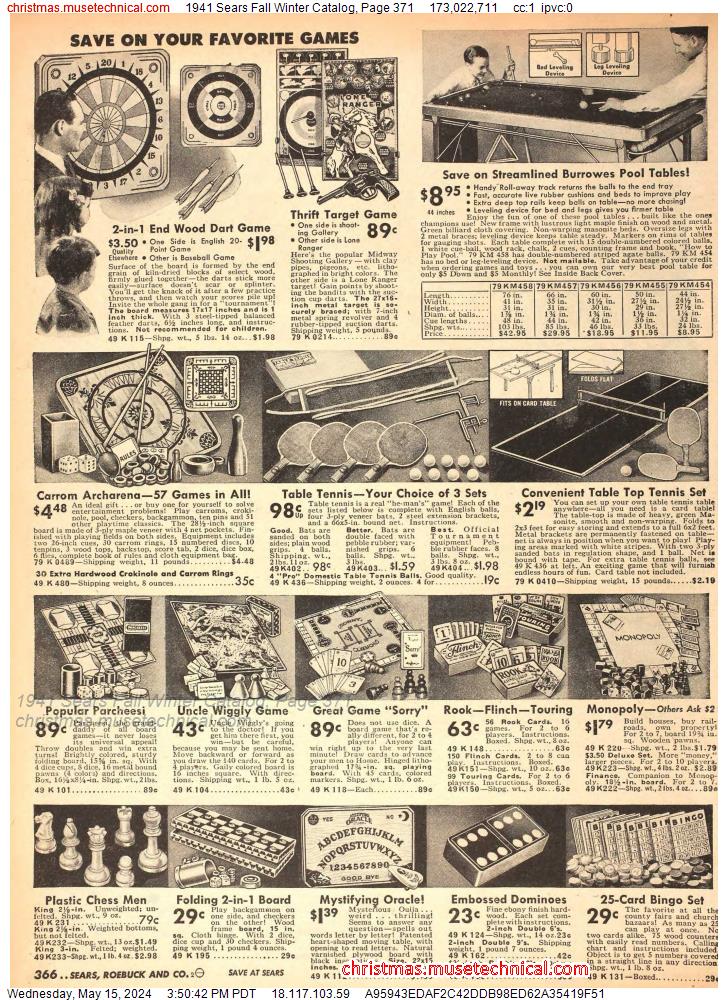 1941 Sears Fall Winter Catalog, Page 371