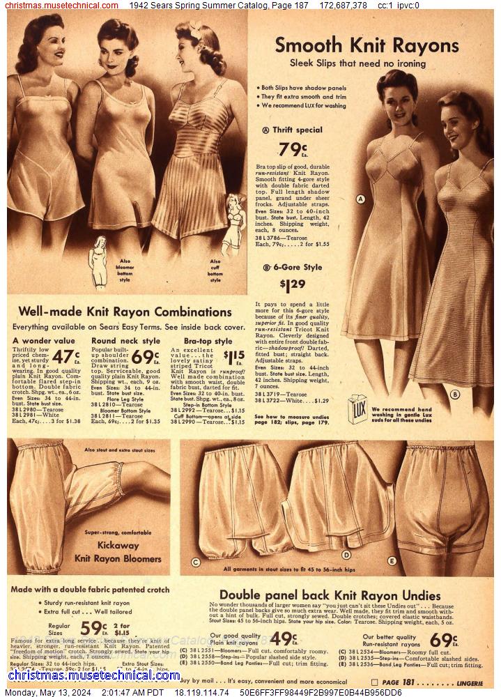 1942 Sears Spring Summer Catalog, Page 187