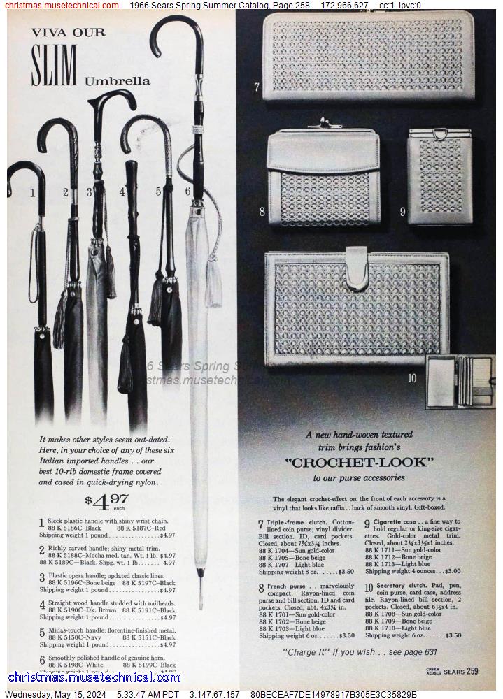 1966 Sears Spring Summer Catalog, Page 258
