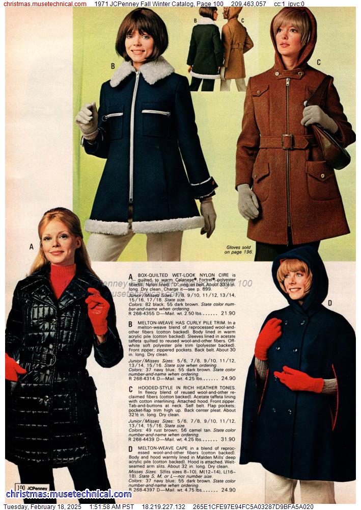 1971 JCPenney Fall Winter Catalog, Page 100