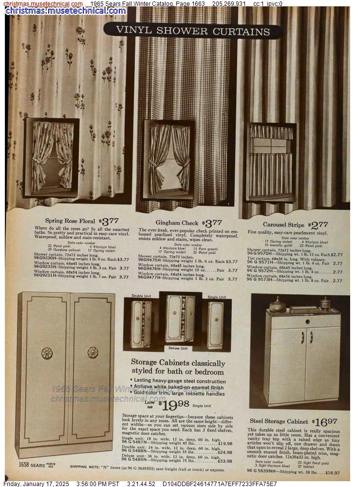 1965 Sears Fall Winter Catalog, Page 1663