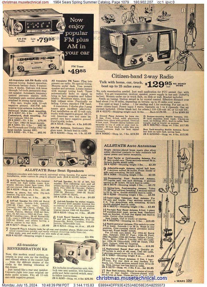 1964 Sears Spring Summer Catalog, Page 1079