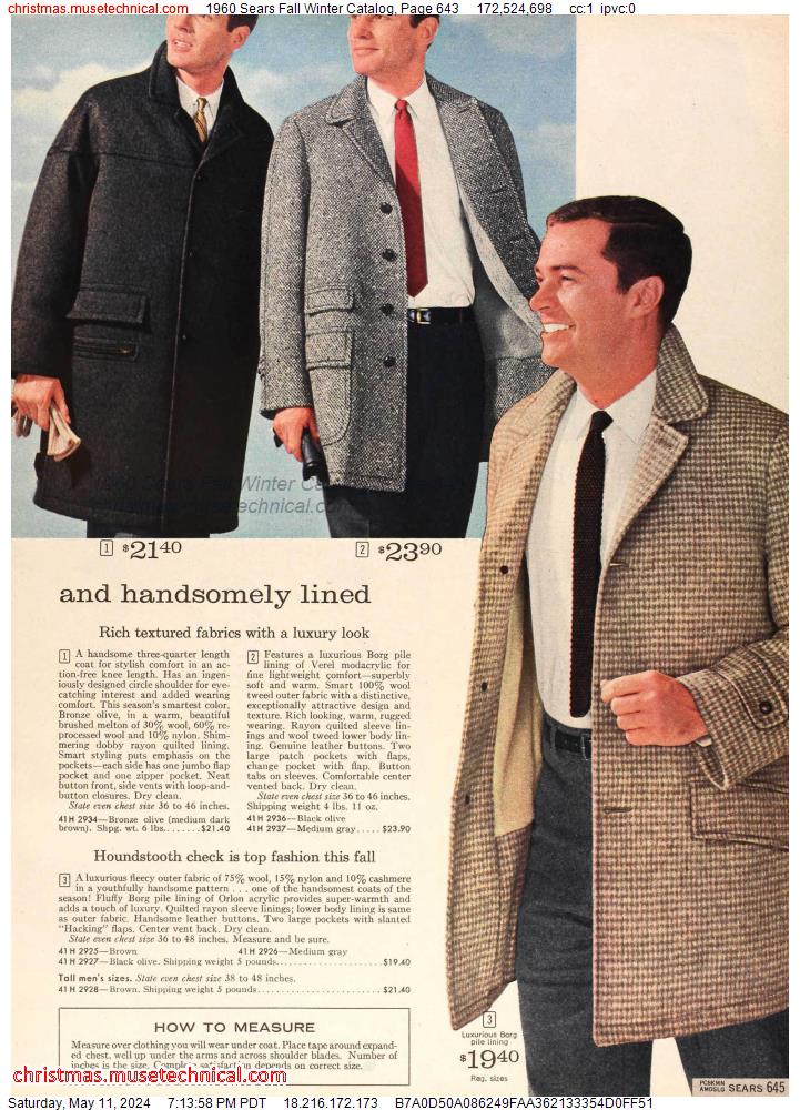 1960 Sears Fall Winter Catalog, Page 643