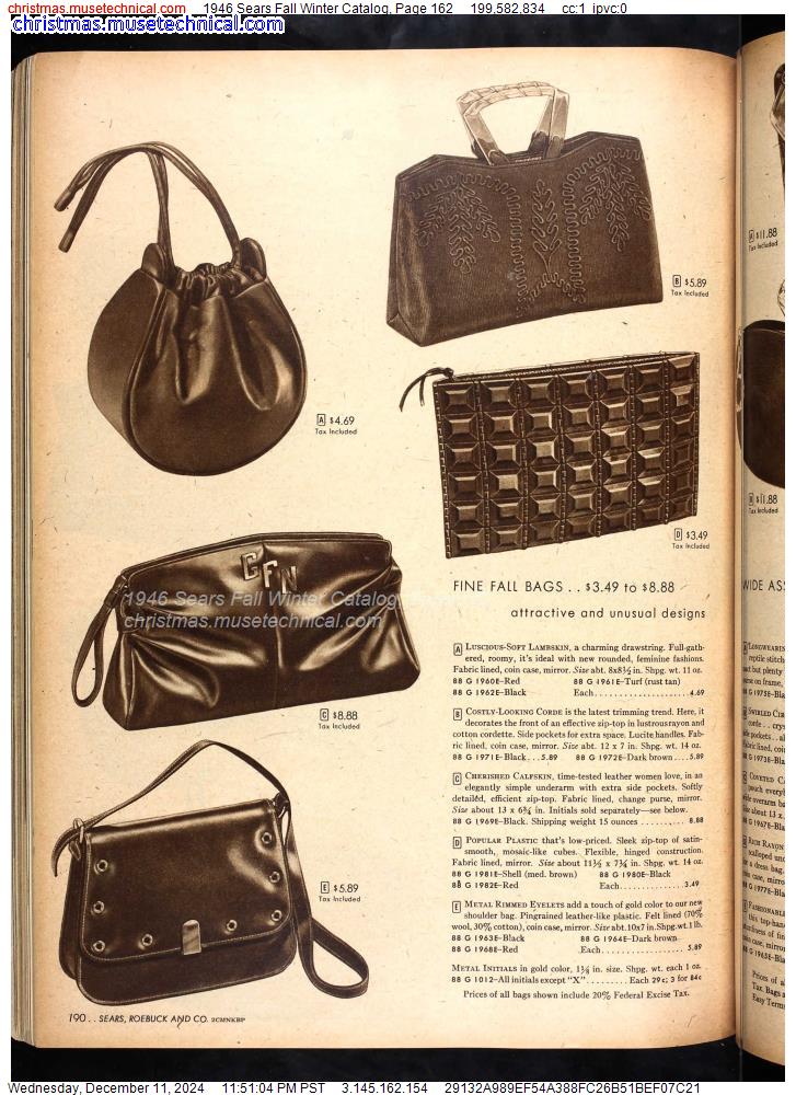 1946 Sears Fall Winter Catalog, Page 162