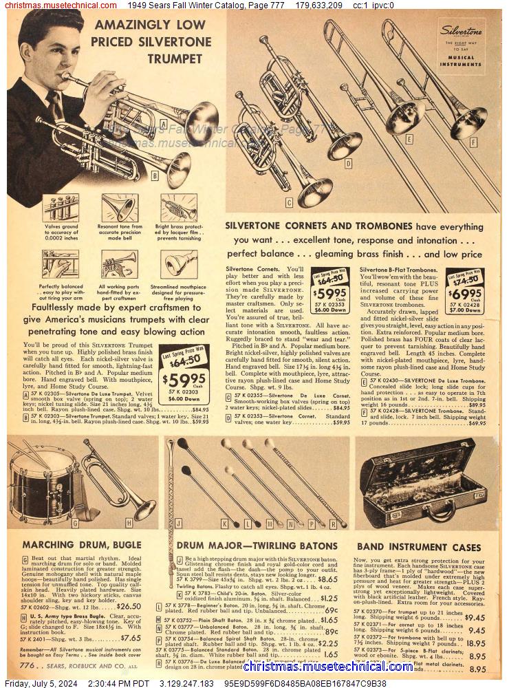 1949 Sears Fall Winter Catalog, Page 777