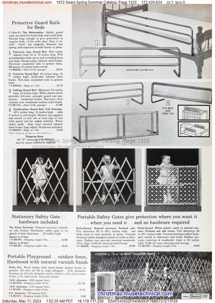 1972 Sears Spring Summer Catalog, Page 1333