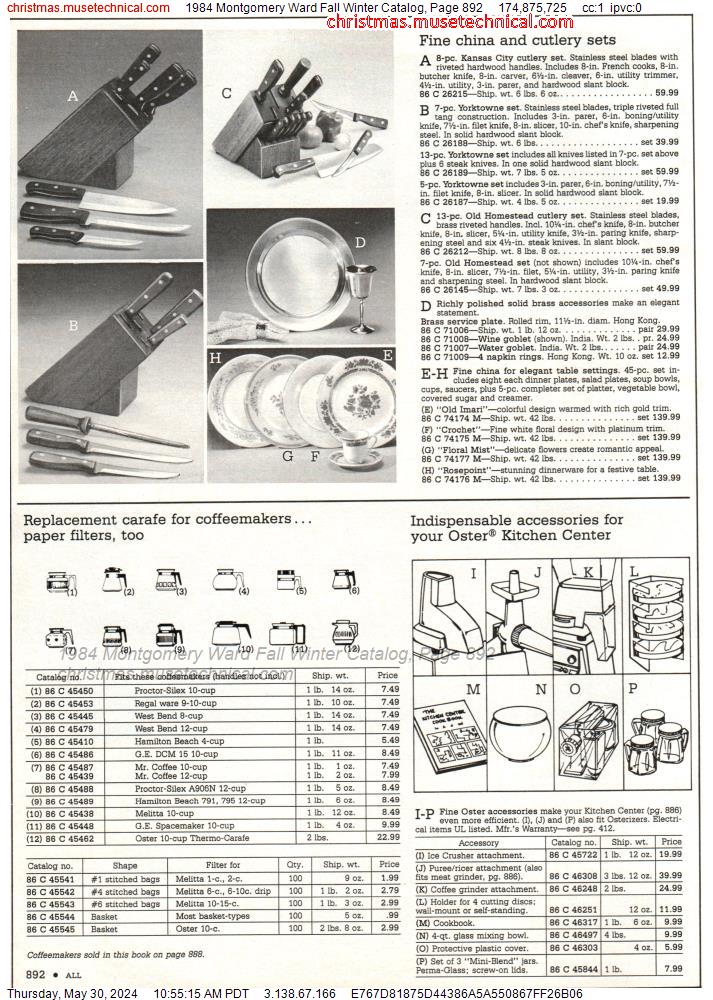 1984 Montgomery Ward Fall Winter Catalog, Page 892