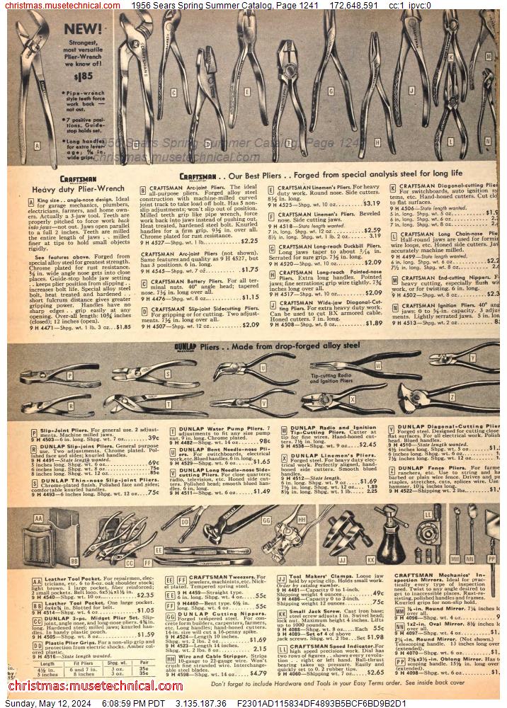 1956 Sears Spring Summer Catalog, Page 1241