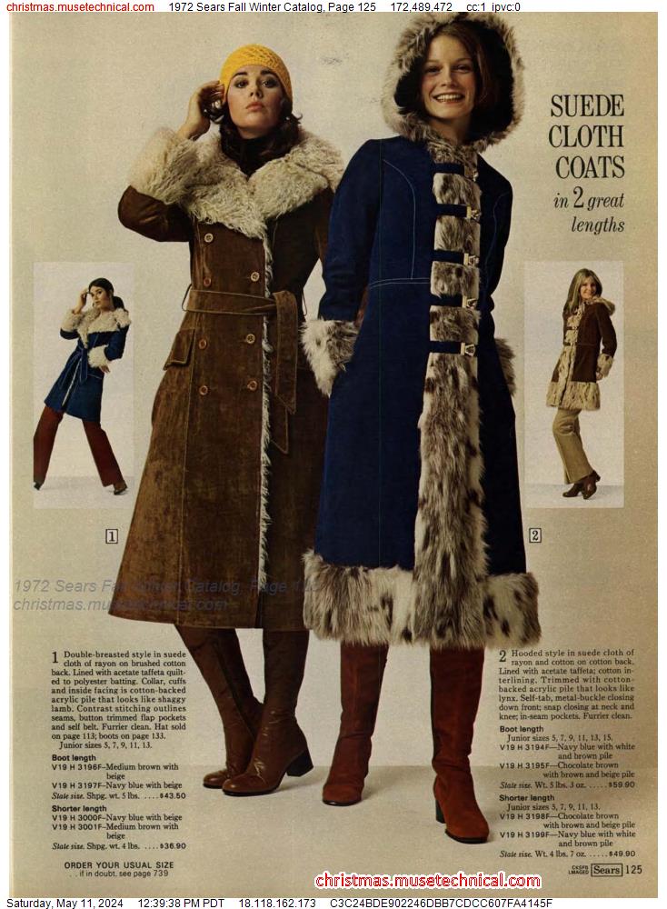 1972 Sears Fall Winter Catalog, Page 125