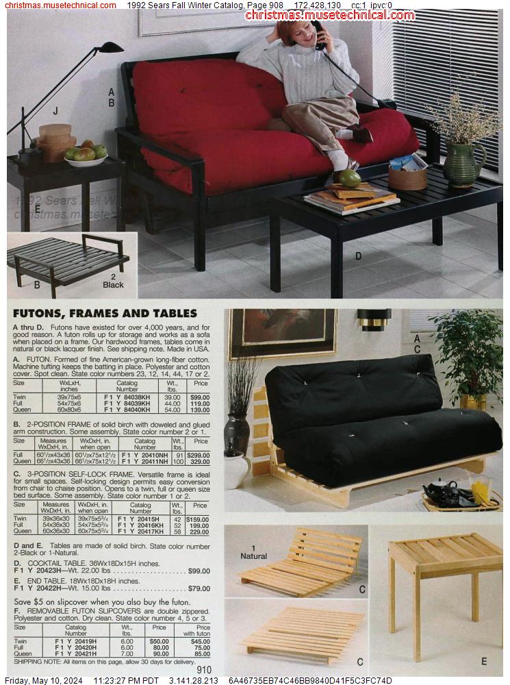 1992 Sears Fall Winter Catalog, Page 908