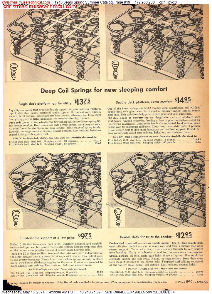 1946 Sears Spring Summer Catalog, Page 919