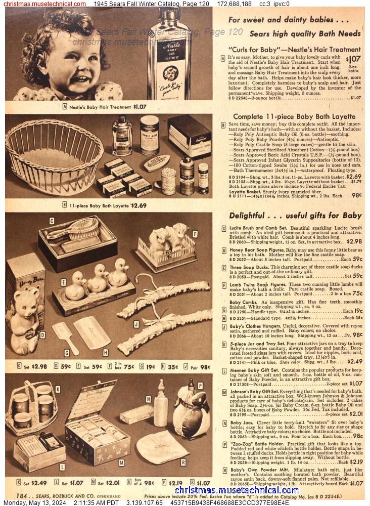 1945 Sears Fall Winter Catalog, Page 120