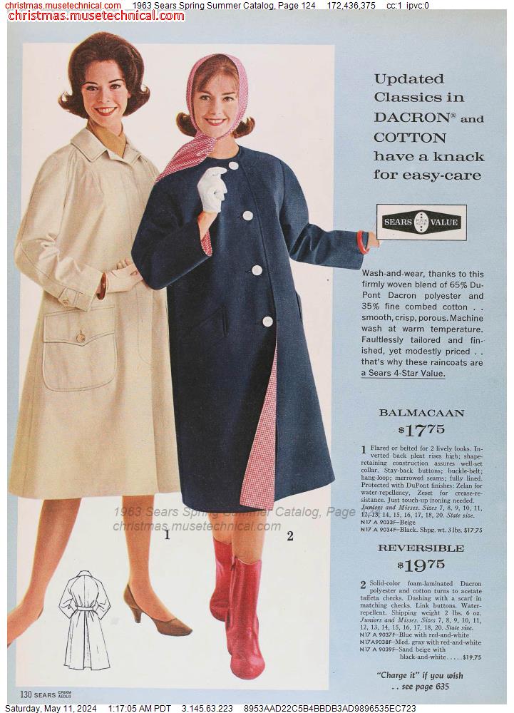 1963 Sears Spring Summer Catalog, Page 124