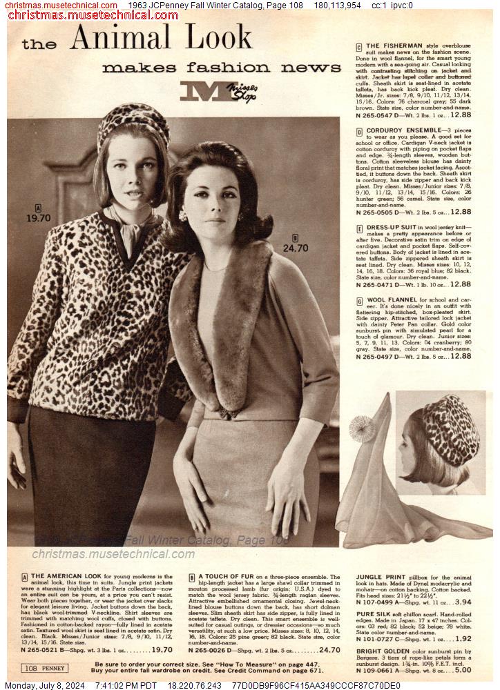 1963 JCPenney Fall Winter Catalog, Page 108