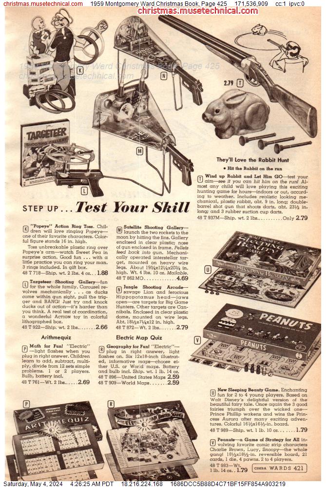 1959 Montgomery Ward Christmas Book, Page 425