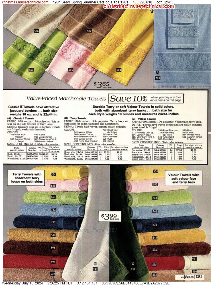 1981 Sears Spring Summer Catalog, Page 1381