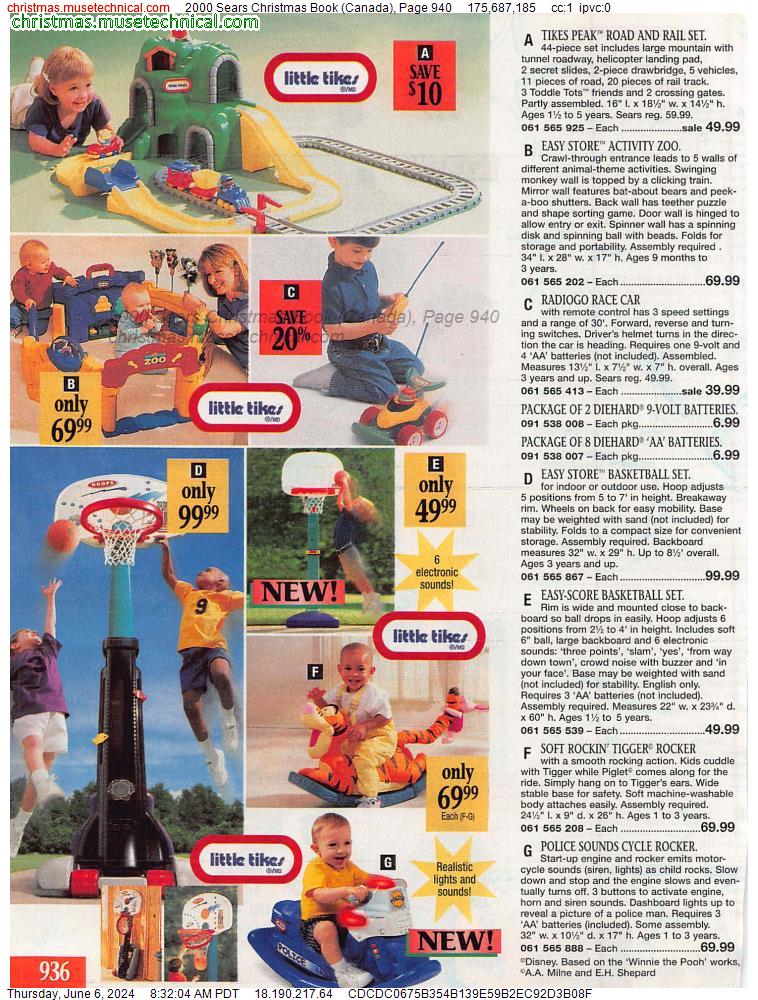2000 Sears Christmas Book (Canada), Page 940