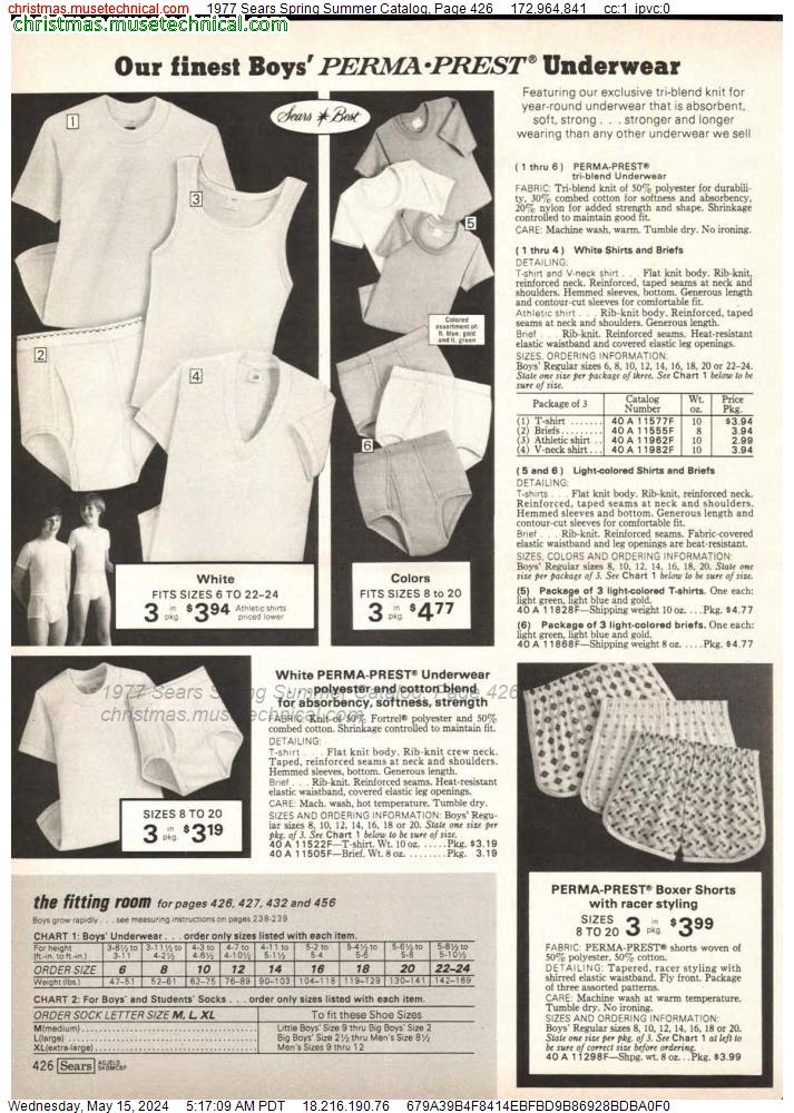 1977 Sears Spring Summer Catalog, Page 426