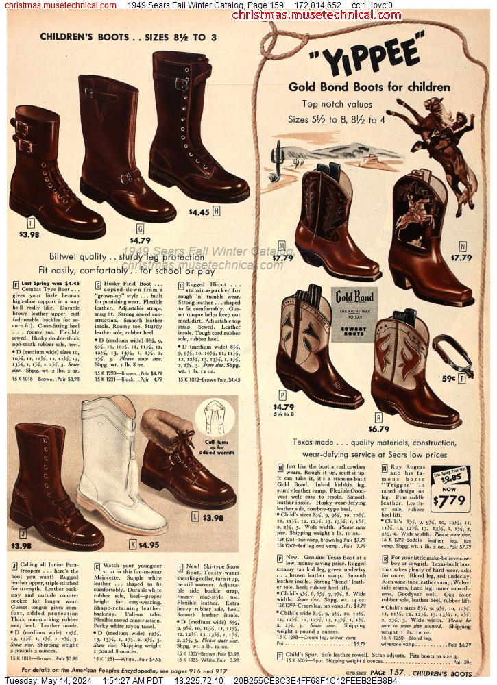 1949 Sears Fall Winter Catalog, Page 159