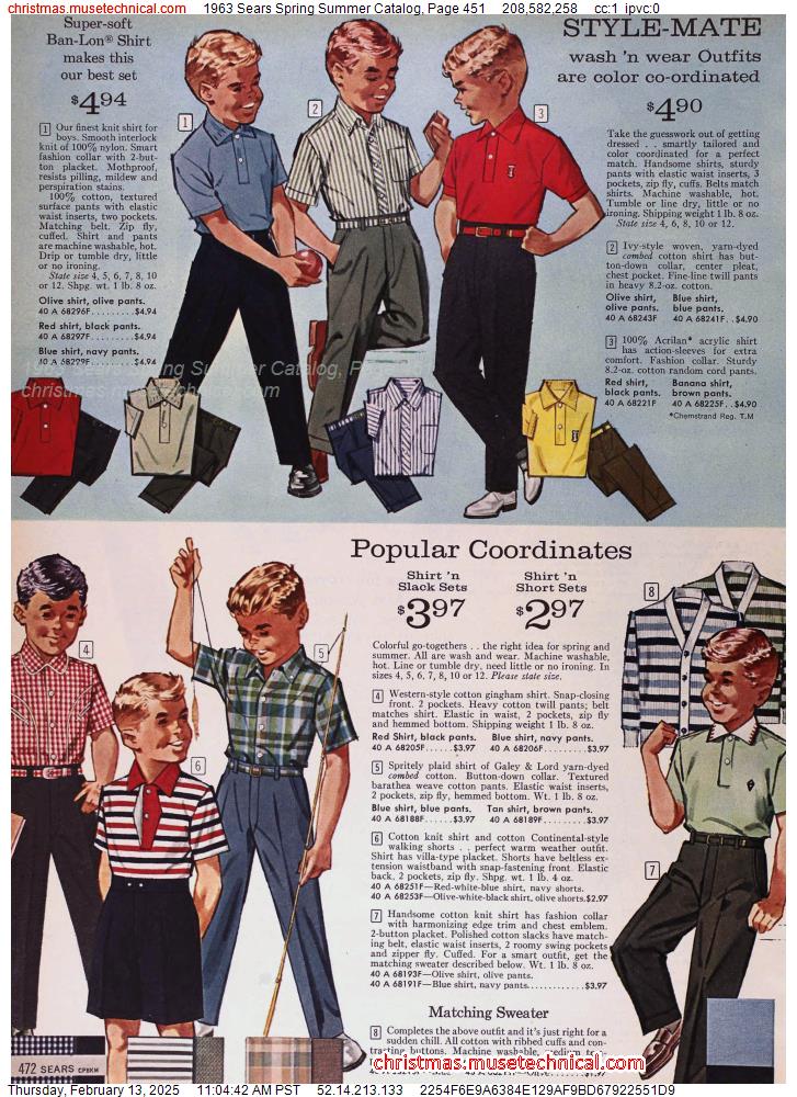 1963 Sears Spring Summer Catalog, Page 451