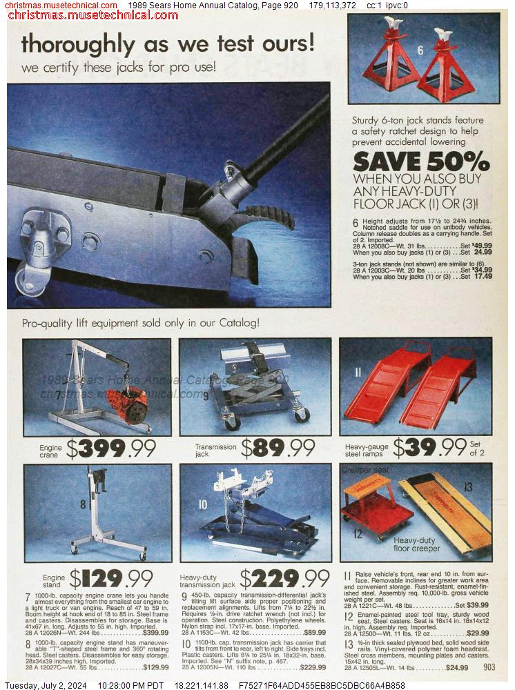 1989 Sears Home Annual Catalog, Page 920