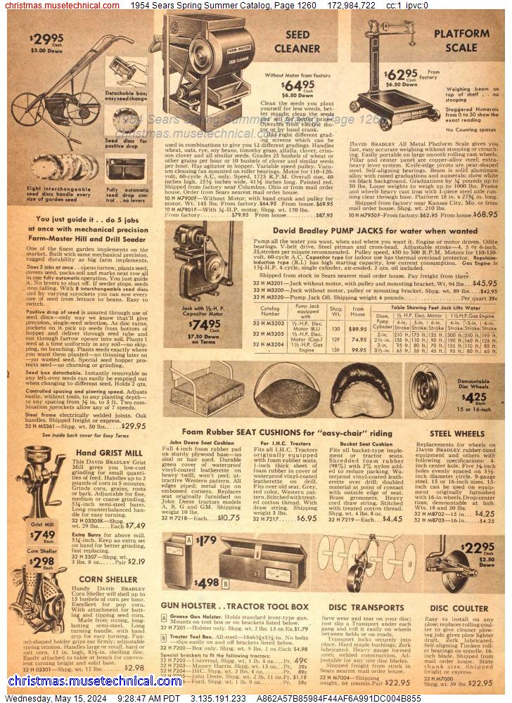 1954 Sears Spring Summer Catalog, Page 1260
